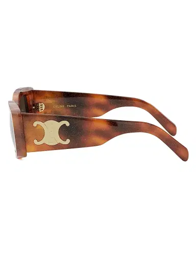 CELINE Women's Maxi Triomphe 53MM Rectangular Sunglasses - Blonde Havana Brown | Thumbnail 3 CELINE Women's Maxi Triomphe 53MM Rectangular Sunglasses - Blonde Havana Brown | Thumbnail 3