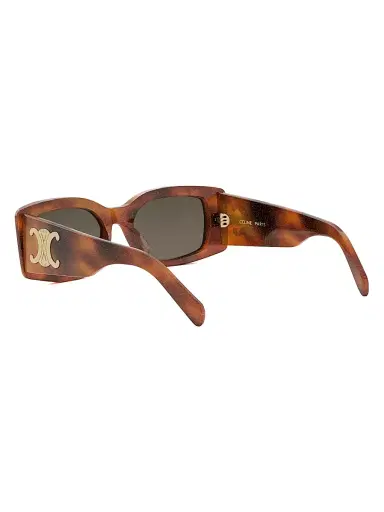 CELINE Women's Maxi Triomphe 53MM Rectangular Sunglasses - Blonde Havana Brown | Thumbnail 4 CELINE Women's Maxi Triomphe 53MM Rectangular Sunglasses - Blonde Havana Brown | Thumbnail 4