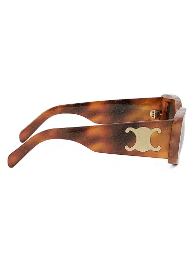 CELINE Women's Maxi Triomphe 53MM Rectangular Sunglasses - Blonde Havana Brown | Thumbnail 7 CELINE Women's Maxi Triomphe 53MM Rectangular Sunglasses - Blonde Havana Brown | Thumbnail 7