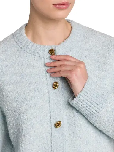 Bottega Veneta Women's Bouclé Knit Crewneck Cardigan - Bubble | Thumbnail 6 Bottega Veneta Women's Bouclé Knit Crewneck Cardigan - Bubble | Thumbnail 6
