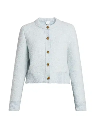 Bottega Veneta Women's Bouclé Knit Crewneck Cardigan - Bubble | Thumbnail 1 Bottega Veneta Women's Bouclé Knit Crewneck Cardigan - Bubble | Thumbnail 1