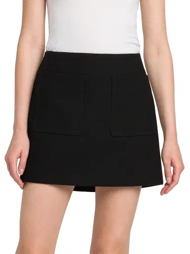 Bottega Veneta Women's Double Cotton A-Line Miniskirt - Black - Size 10 | Thumbnail 3 Bottega Veneta Women's Double Cotton A-Line Miniskirt - Black - Size 10 | Thumbnail 3