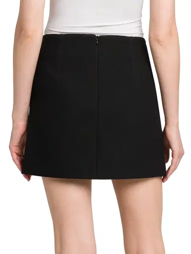 Bottega Veneta Women's Double Cotton A-Line Miniskirt - Black - Size 10 | Thumbnail 5 Bottega Veneta Women's Double Cotton A-Line Miniskirt - Black - Size 10 | Thumbnail 5