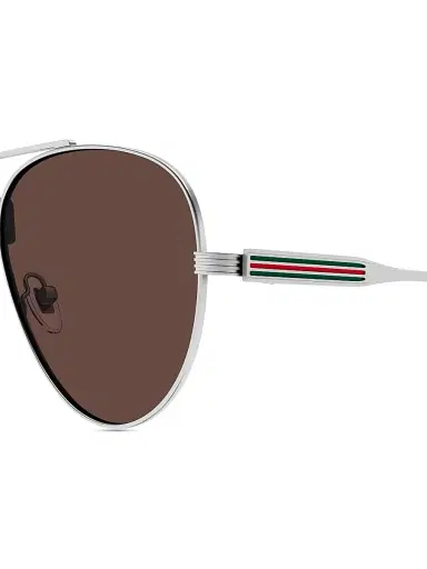 Gucci Men's 57MM Pilot Sunglasses - Ruthenium Brown | Thumbnail 3 Gucci Men's 57MM Pilot Sunglasses - Ruthenium Brown | Thumbnail 3