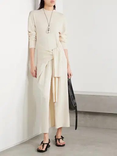 Proenza Schouler Luca Tie-detailed Silk-blend Maxi Dress | Thumbnail 2 Proenza Schouler Luca Tie-detailed Silk-blend Maxi Dress | Thumbnail 2