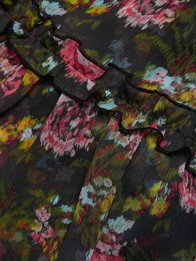 Cinq à Sept Women's Sunniva Impressionist Floral Minidress - Lavastone Multi | Thumbnail 7 Cinq à Sept Women's Sunniva Impressionist Floral Minidress - Lavastone Multi | Thumbnail 7