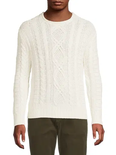 Polo Ralph Lauren Men's Aran-Knit Cotton Rollneck Sweater - Deckwash White | Thumbnail 3 Polo Ralph Lauren Men's Aran-Knit Cotton Rollneck Sweater - Deckwash White | Thumbnail 3