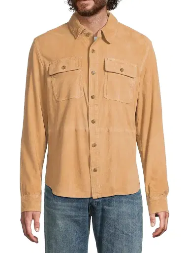 Polo Ralph Lauren Men's Suede Shirt Jacket - Berkshire Tan | Thumbnail 3 Polo Ralph Lauren Men's Suede Shirt Jacket - Berkshire Tan | Thumbnail 3
