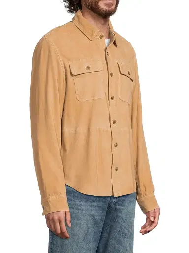 Polo Ralph Lauren Men's Suede Shirt Jacket - Berkshire Tan | Thumbnail 4 Polo Ralph Lauren Men's Suede Shirt Jacket - Berkshire Tan | Thumbnail 4
