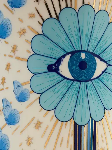 Jonathan Adler Druggist Flared Tall Vase - Blue White Gold | Thumbnail 4 Jonathan Adler Druggist Flared Tall Vase - Blue White Gold | Thumbnail 4