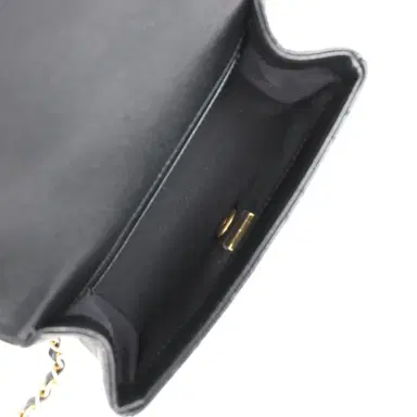 Chanel Chanel Mini Top Handle Flap Bag Black Grained Calfskin Brushed Gold Hardware | Thumbnail 8 Chanel Chanel Mini Top Handle Flap Bag Black Grained Calfskin Brushed Gold Hardware | Thumbnail 8
