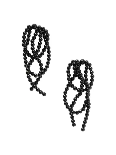 Completedworks Recycled Silver Onyx Beaded Earrings | Thumbnail 1 Completedworks Recycled Silver Onyx Beaded Earrings | Thumbnail 1