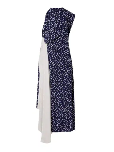Proenza Schouler Devyn Asymmetric Draped Floral-print Poplin Maxi Dress | Thumbnail 1 Proenza Schouler Devyn Asymmetric Draped Floral-print Poplin Maxi Dress | Thumbnail 1