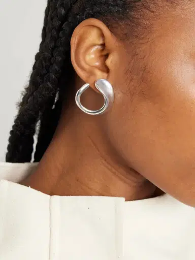 AGMES Marta Recycled Sterling Silver Hoop Earrings | Thumbnail 2 AGMES Marta Recycled Sterling Silver Hoop Earrings | Thumbnail 2