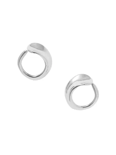AGMES Marta Recycled Sterling Silver Hoop Earrings | Thumbnail 1 AGMES Marta Recycled Sterling Silver Hoop Earrings | Thumbnail 1
