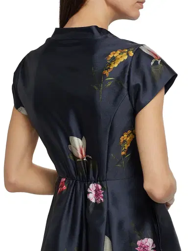 SACHIN BABI Women's Marta Floral Satin A-line Gown - Night Sky Blooming Garden | Thumbnail 6 SACHIN BABI Women's Marta Floral Satin A-line Gown - Night Sky Blooming Garden | Thumbnail 6