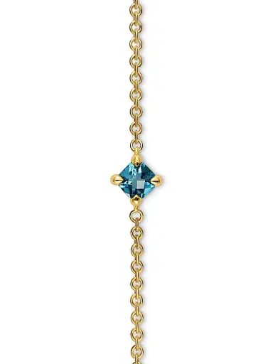 David Yurman Women's Micro Chatelaine Chain Bracelet in 18K Yellow Gold - Hampton Blue Topaz | Thumbnail 5 David Yurman Women's Micro Chatelaine Chain Bracelet in 18K Yellow Gold - Hampton Blue Topaz | Thumbnail 5