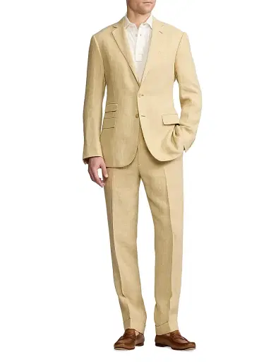 Ralph Lauren Purple Label Men's Kent Hand-Tailored Linen-Silk Jacket | Thumbnail 2 Ralph Lauren Purple Label Men's Kent Hand-Tailored Linen-Silk Jacket | Thumbnail 2