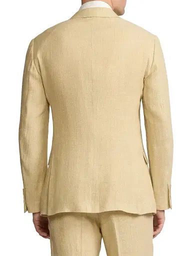 Ralph Lauren Purple Label Men's Kent Hand-Tailored Linen-Silk Jacket | Thumbnail 5 Ralph Lauren Purple Label Men's Kent Hand-Tailored Linen-Silk Jacket | Thumbnail 5
