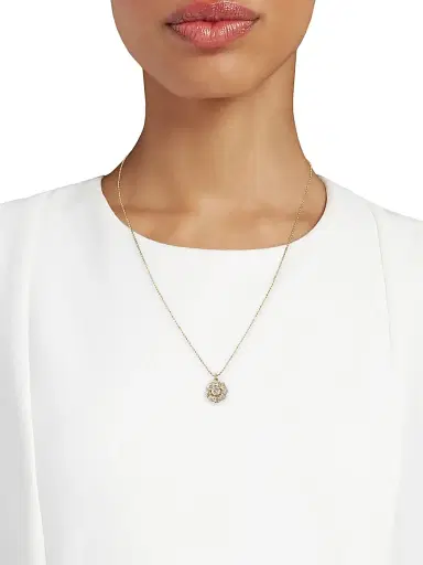 Renee Lewis Women's 18K Yellow Gold & 2.50 TCW Diamond Cluster Pendant Necklace - Yellow Gold | Thumbnail 2 Renee Lewis Women's 18K Yellow Gold & 2.50 TCW Diamond Cluster Pendant Necklace - Yellow Gold | Thumbnail 2