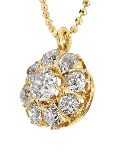 Renee Lewis Women's 18K Yellow Gold & 2.50 TCW Diamond Cluster Pendant Necklace - Yellow Gold | Thumbnail 3 Renee Lewis Women's 18K Yellow Gold & 2.50 TCW Diamond Cluster Pendant Necklace - Yellow Gold | Thumbnail 3