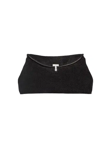 TOTEME Women's T-Lock Suede Clutch | Thumbnail 1 TOTEME Women's T-Lock Suede Clutch | Thumbnail 1
