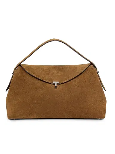 TOTEME Women's T-Lock Suede Top Handle Bag | Thumbnail 3 TOTEME Women's T-Lock Suede Top Handle Bag | Thumbnail 3