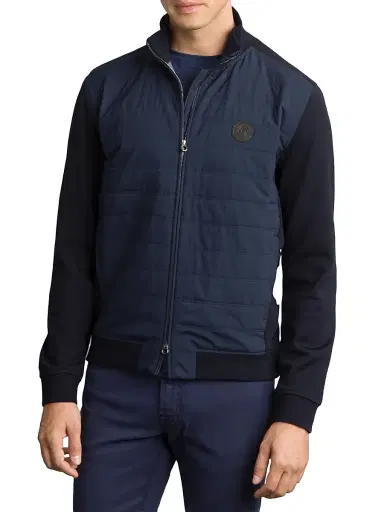 Stefano Ricci Men's Full Zip Sweater - Blue | Thumbnail 2 Stefano Ricci Men's Full Zip Sweater - Blue | Thumbnail 2