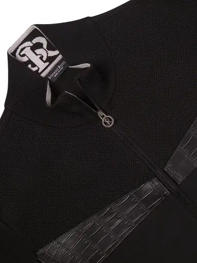 Stefano Ricci Men's Full Zip Sweater - Black - Size 40 | Thumbnail 6 Stefano Ricci Men's Full Zip Sweater - Black - Size 40 | Thumbnail 6