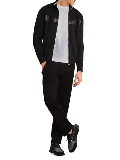 Stefano Ricci Men's Full Zip Sweater - Black - Size 40 | Thumbnail 8 Stefano Ricci Men's Full Zip Sweater - Black - Size 40 | Thumbnail 8