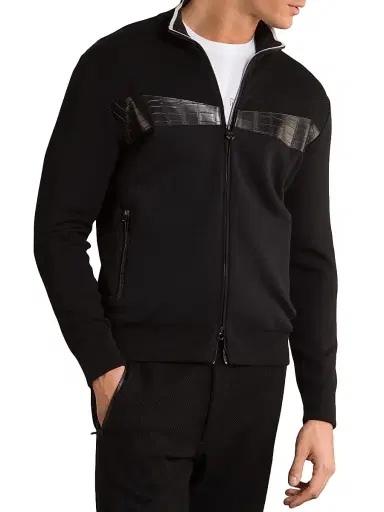 Stefano Ricci Men's Full Zip Sweater - Black - Size 40 | Thumbnail 1 Stefano Ricci Men's Full Zip Sweater - Black - Size 40 | Thumbnail 1