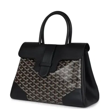 goyard Goyard Saigon Tote Black Goyardine Canvas Palladium Hardware | Thumbnail 5 goyard Goyard Saigon Tote Black Goyardine Canvas Palladium Hardware | Thumbnail 5