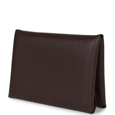 HERMÈS Hermes Calvi Card Holder Moka Evercolor Palladium Hardware | Thumbnail 5 HERMÈS Hermes Calvi Card Holder Moka Evercolor Palladium Hardware | Thumbnail 5