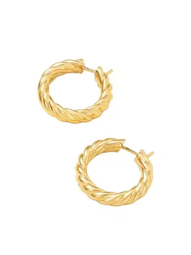 David Yurman Sculpted Cable 18-karat Gold Hoop Earrings | Thumbnail 1 David Yurman Sculpted Cable 18-karat Gold Hoop Earrings | Thumbnail 1