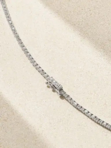 Jennifer Meyer Small Tennis 18-karat White Gold Diamond Necklace | Thumbnail 3 Jennifer Meyer Small Tennis 18-karat White Gold Diamond Necklace | Thumbnail 3