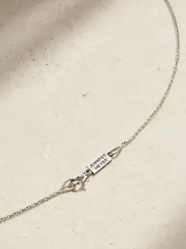 Jennifer Meyer Wishbone 18-karat White Gold Diamond Necklace | Thumbnail 3 Jennifer Meyer Wishbone 18-karat White Gold Diamond Necklace | Thumbnail 3