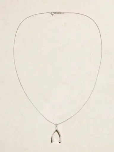 Jennifer Meyer Wishbone 18-karat White Gold Diamond Necklace | Thumbnail 4 Jennifer Meyer Wishbone 18-karat White Gold Diamond Necklace | Thumbnail 4