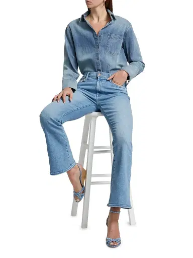 Mother Women's Weekender Mid-Rise Flare Ankle Jeans - Blessing In Disguise | Thumbnail 2 Mother Women's Weekender Mid-Rise Flare Ankle Jeans - Blessing In Disguise | Thumbnail 2