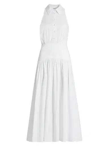 Staud Women's Romy Stretch Poplin Fit & Flare Shirtdress | Thumbnail 1 Staud Women's Romy Stretch Poplin Fit & Flare Shirtdress | Thumbnail 1