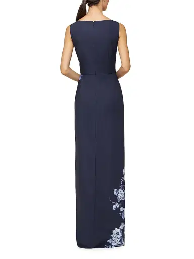 Kay Unger Women's Esti Walk-Thru Floral Stretch-Crêpe Jumpsuit | Thumbnail 6 Kay Unger Women's Esti Walk-Thru Floral Stretch-Crêpe Jumpsuit | Thumbnail 6