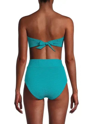 Change of Scenery Women's Gina Metallic Piqué Bikini Top - Jungle Green Metallic - Size Large | Thumbnail 5 Change of Scenery Women's Gina Metallic Piqué Bikini Top - Jungle Green Metallic - Size Large | Thumbnail 5