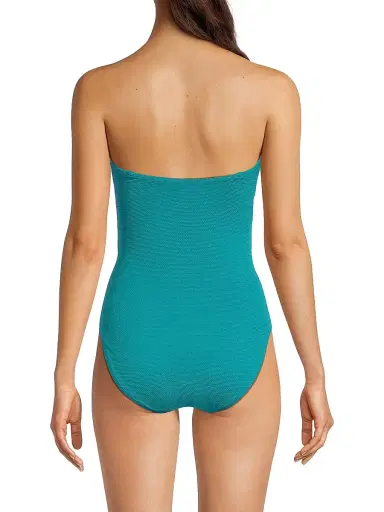 Change of Scenery Women's Juliette Metallic Piqué One-Piece Swimsuit - Jungle Green Metallic | Thumbnail 5 Change of Scenery Women's Juliette Metallic Piqué One-Piece Swimsuit - Jungle Green Metallic | Thumbnail 5