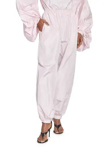 Alaïa Women's Silk Balloon-Leg Trousers - Rose Pale | Thumbnail 3 Alaïa Women's Silk Balloon-Leg Trousers - Rose Pale | Thumbnail 3