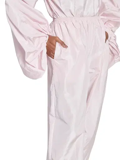 Alaïa Women's Silk Balloon-Leg Trousers - Rose Pale | Thumbnail 6 Alaïa Women's Silk Balloon-Leg Trousers - Rose Pale | Thumbnail 6