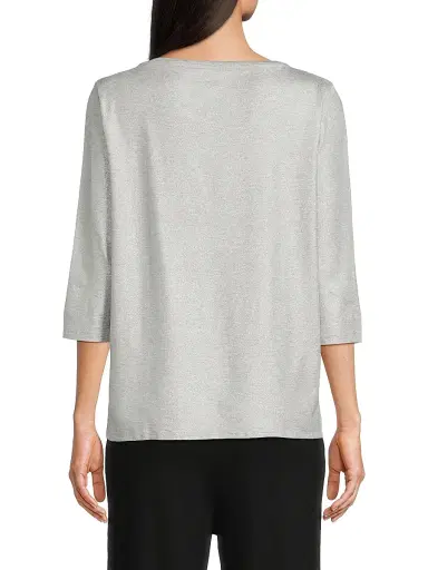 Majestic Filatures Women's Soft Touch Metallic Boatneck T-Shirt - Metal Grey | Thumbnail 5 Majestic Filatures Women's Soft Touch Metallic Boatneck T-Shirt - Metal Grey | Thumbnail 5