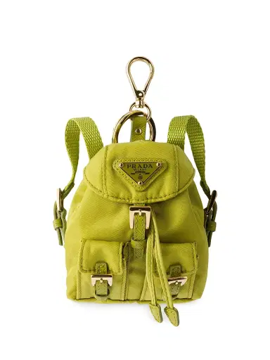 Prada Women's Mini Icon Re-Nylon Bag Charm - Green | Thumbnail 1 Prada Women's Mini Icon Re-Nylon Bag Charm - Green | Thumbnail 1