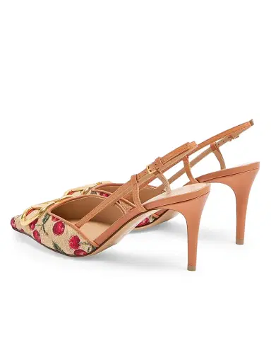Valentino Garavani Women's VLogo Signature Slingback Pumps 80MM | Thumbnail 3 Valentino Garavani Women's VLogo Signature Slingback Pumps 80MM | Thumbnail 3