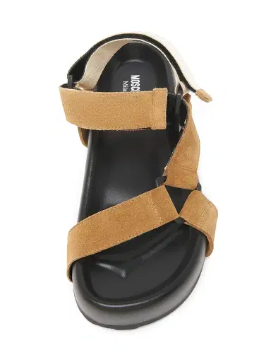 MOSCHINO Women's Sporty Logo-Detailed Suede Platform Sandals | Thumbnail 4 MOSCHINO Women's Sporty Logo-Detailed Suede Platform Sandals | Thumbnail 4