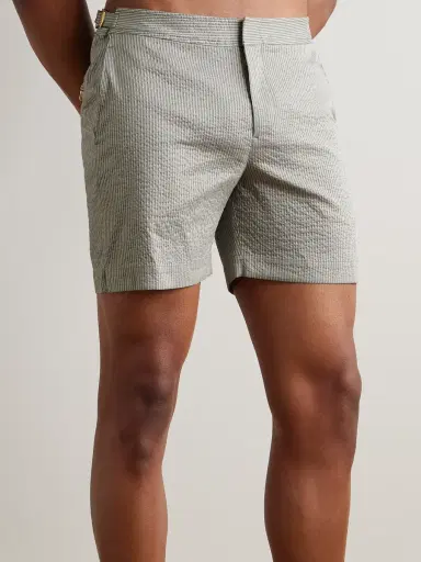 Orlebar Brown Bulldog Straight-Leg Mid-Length Striped Seersucker Swim Shorts - Men | Thumbnail 2 Orlebar Brown Bulldog Straight-Leg Mid-Length Striped Seersucker Swim Shorts - Men | Thumbnail 2
