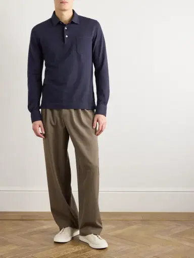 Zegna Logo-Appliquéd Cotton-Piqué Polo Shirt - Men | Thumbnail 2 Zegna Logo-Appliquéd Cotton-Piqué Polo Shirt - Men | Thumbnail 2